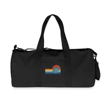 Vintage Autism Sunset - Recycelte Canvas-Sporttasche von Stanley/Stella - Schwarz - Vorne