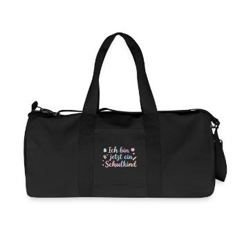 Ich bin jetzt ein Schulkind - Recycelte Canvas-Sporttasche von Stanley/Stella - Schwarz - Vorne