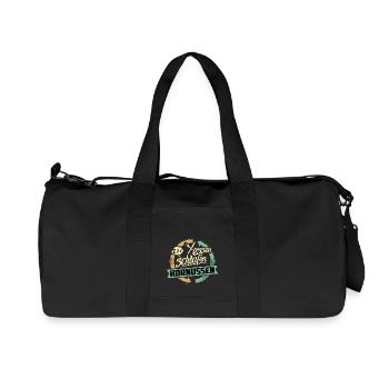 Sport Design Hornussen RAHMENLOS Geschenk Hobby - Recycelte Canvas-Sporttasche von Stanley/Stella - Schwarz - Vorne