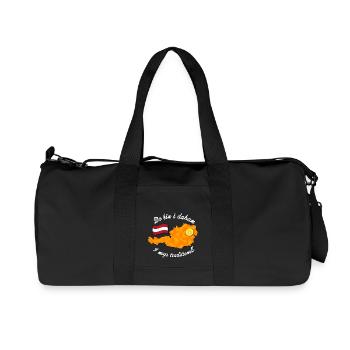 Daham Schnitzel - Recycelte Canvas-Sporttasche von Stanley/Stella - Schwarz - Vorne