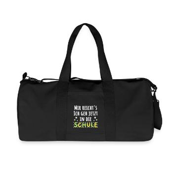 Einschulung Schulanfänger lustiger Spruch - Recycelte Canvas-Sporttasche von Stanley/Stella - Schwarz - Vorne