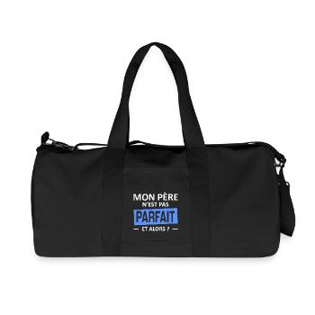 mon père n'est pas parfait et alors? - Recycled Canvas Sports Bag by Stanley/Stella - black - Front