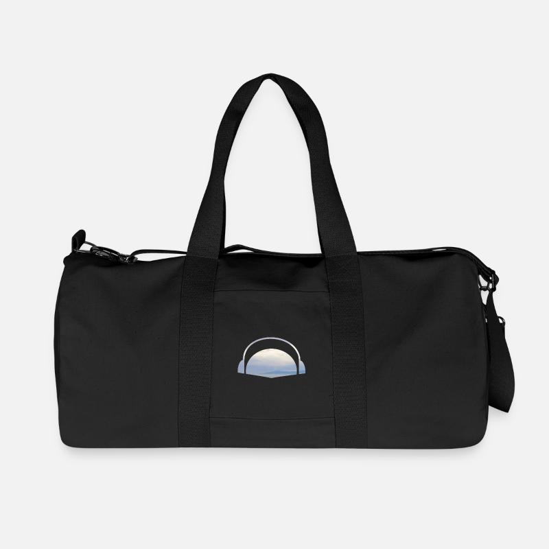 Sonnenuntergang Kopfhörer - Recycelte Canvas-Sporttasche von Stanley/Stella - Schwarz
