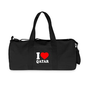 I love qatar - Sac de sport en toile recyclée Stanley/Stella - noir - Devant