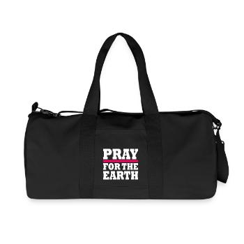 Pray for the earth - Sac de sport en toile recyclée Stanley/Stella - noir - Devant