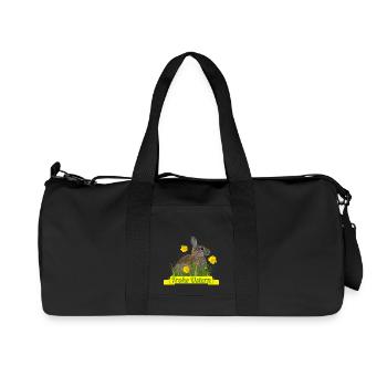Frohe Ostern Osterhase - Recycelte Canvas-Sporttasche von Stanley/Stella - Schwarz - Vorne