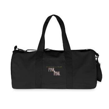 Pink Bloom Floral Typography - Recycled Canvas Sports Bag by Stanley/Stella - black - Front