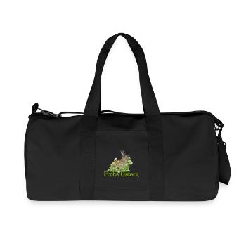 Frohe Ostern - Recycelte Canvas-Sporttasche von Stanley/Stella - Schwarz - Vorne