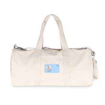 Cheval blanc - Roses bleu clair | Personnalisable - Sac de sport en toile recyclée Stanley/Stella - blanc naturel - Devant