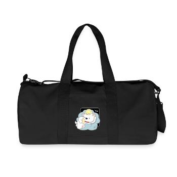 Hund koreanisch - japanischer Stil 03B - Recycelte Canvas-Sporttasche von Stanley/Stella - Schwarz - Vorne