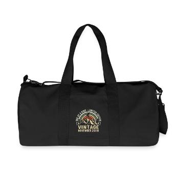 Anniversaire novembre 2018 - Cadeau Novembre 2018 - Sac de sport en toile recyclée Stanley/Stella - noir - Devant