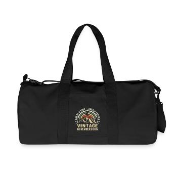 November 2006 Birthday - November 2006 Gift - Recycled Canvas Sports Bag by Stanley/Stella - black - Front