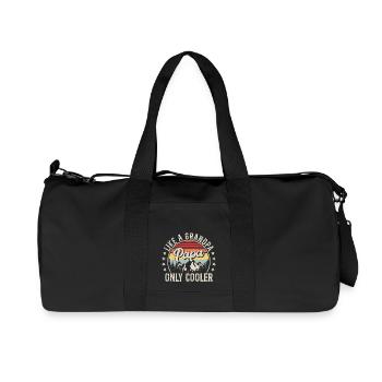 Like A Grandpa Papa Only Cooler Retro Fathers Day - Recycled Canvas Sports Bag by Stanley/Stella - black - Front