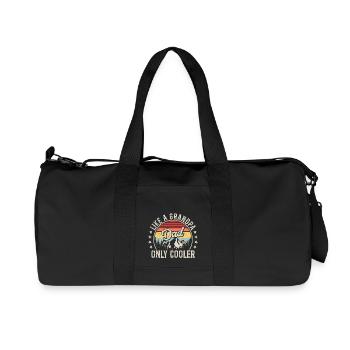 Like A Grandpa Dad Only Cooler Retro Fathers Day - Recycled Canvas Sports Bag by Stanley/Stella - black - Front