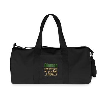 Binman Valentinstag Sweeping you - Recycelte Canvas-Sporttasche von Stanley/Stella - Schwarz - Vorne
