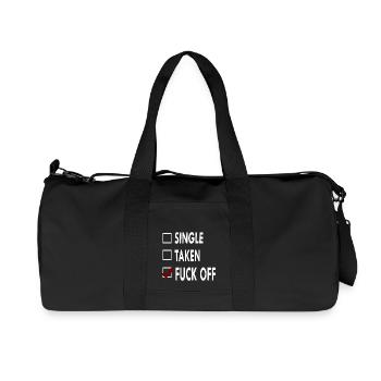 SINGLE FUCK OFF - Sac de sport en toile recyclée Stanley/Stella - noir - Devant