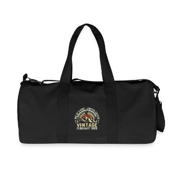 Geburtstag - Februar Geschenk Jahrgang Februar 1999 - Recycelte Canvas-Sporttasche von Stanley/Stella - Schwarz - Vorne