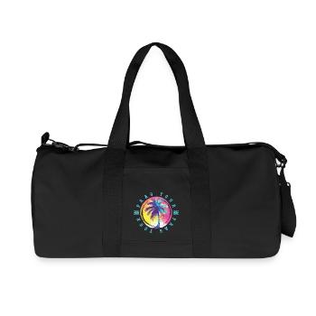 Prague Tour Palm Trees Colorful - Recycled Canvas Sports Bag by Stanley/Stella - black - Front