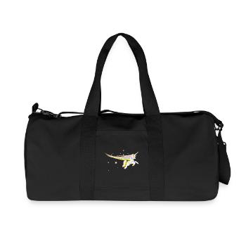 Magisches Einhorn – Farbenfrohe Illustration - Recycelte Canvas-Sporttasche von Stanley/Stella - Schwarz - Vorne