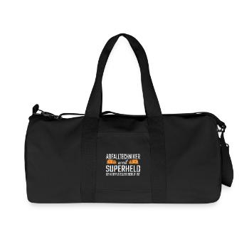 Waste Technician Superhero - Recycled Canvas Sports Bag by Stanley/Stella - black - Front