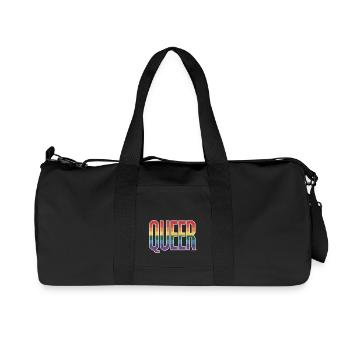 Queer - Cool queer Rainbow Logo - Recycled Canvas Sports Bag by Stanley/Stella - black - Front