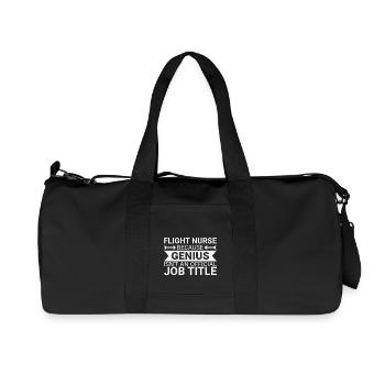 Infirmière de vol Genius Air Rescue - Sac de sport en toile recyclée Stanley/Stella - noir - Devant