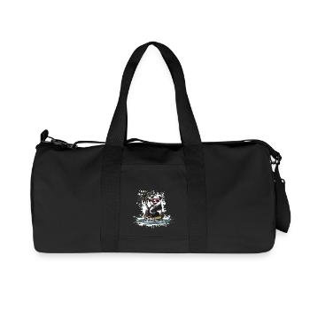 Panda Insel Palme - Recycelte Canvas-Sporttasche von Stanley/Stella - Schwarz - Vorne