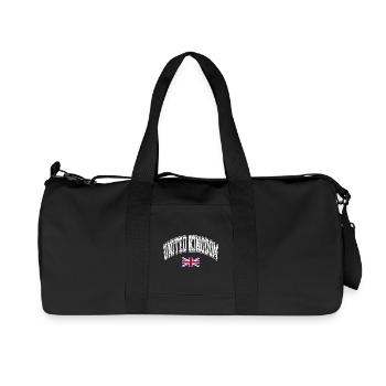 United Kingdom Flag - Recycled Canvas Sports Bag by Stanley/Stella - black - Front