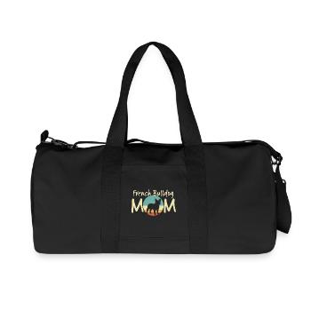 French Bulldog Mom Vintage Design - Recycled Canvas Sports Bag by Stanley/Stella - black - Front