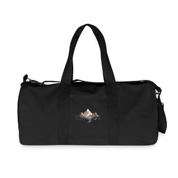 Berge - Recycelte Canvas-Sporttasche von Stanley/Stella - Schwarz - Vorne