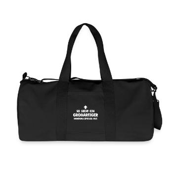 So sieht ein großartiger Handballspieler aus - Recycelte Canvas-Sporttasche von Stanley/Stella - Schwarz - Vorne