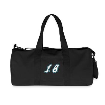 18 Number symbol - Recycled Canvas Sports Bag by Stanley/Stella - black - Front