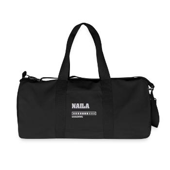 Naila als Geburt - Recycelte Canvas-Sporttasche von Stanley/Stella - Schwarz - Vorne