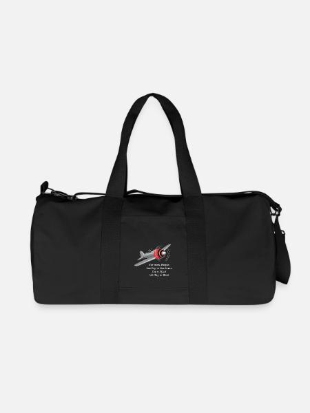 Avion d'aviation pilote cadeau de vol - Sac de sport en toile recyclée Stanley/Stella - noir