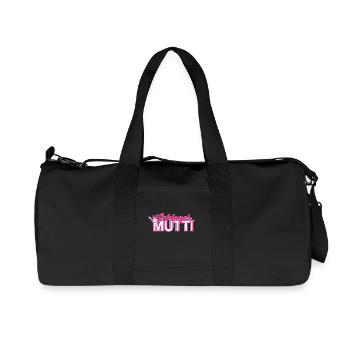 Schlager Mutti Pink Krone - Recycelte Canvas-Sporttasche von Stanley/Stella - Schwarz - Vorne