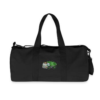 Garbage collection garbage truck - Recycled Canvas Sports Bag by Stanley/Stella - black - Front