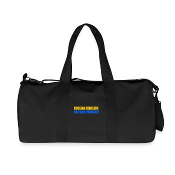 russian warship go f yourself - Recycled Canvas Sports Bag by Stanley/Stella - black - Front