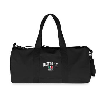 Mexico City Typography Flag - Recycled Canvas Sports Bag by Stanley/Stella - black - Front