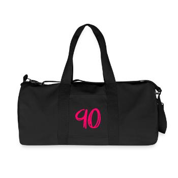 90 ANS. 90e ANNIVERSAIRE. ANNIVERSAIRE 90 ANS. 90 - Sac de sport en toile recyclée Stanley/Stella - noir - Devant