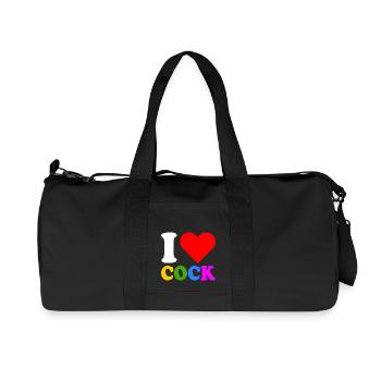 I love cock - Recycled Canvas Sports Bag by Stanley/Stella - black - Front