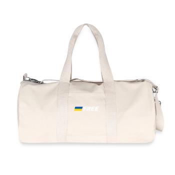 Free ukraine - Sac de sport en toile recyclée Stanley/Stella - blanc naturel - Devant