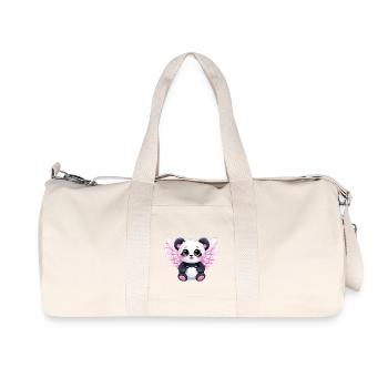 Panda ange fille avec des ailes - Sac de sport en toile recyclée Stanley/Stella - blanc naturel - Devant