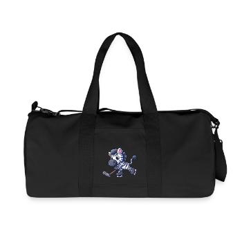 Zebra-Eishockeyspieler - Lustige Illustration - Recycelte Canvas-Sporttasche von Stanley/Stella - Schwarz - Vorne