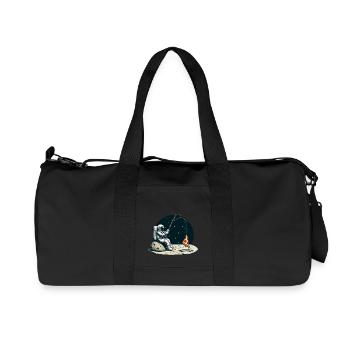 Astronaut Pizza Fishing Moon Space - Recycled Canvas Sports Bag by Stanley/Stella - black - Front