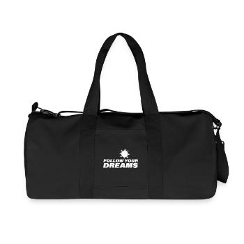 FOLLOW YOUR DREAMS - Recycelte Canvas-Sporttasche von Stanley/Stella - Schwarz - Vorne