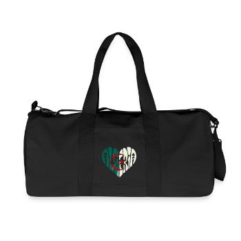 L'Algérie Dans Mon Cœur - Sac de sport en toile recyclée Stanley/Stella - noir - Devant
