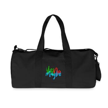 JA NEIN VIELLEICHT - Recycelte Canvas-Sporttasche von Stanley/Stella - Schwarz - Vorne