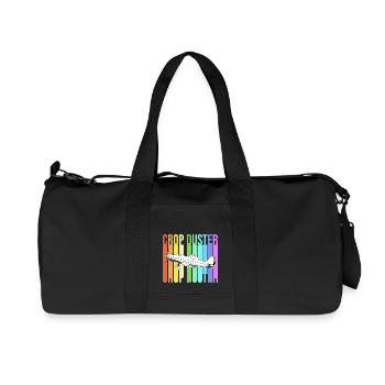 Crop Duster Flugzeug Pilot Geschenk - Recycelte Canvas-Sporttasche von Stanley/Stella - Schwarz - Vorne