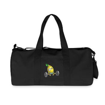 Chemise de sport drôle avec citron de fitness - Sac de sport en toile recyclée Stanley/Stella - noir - Devant