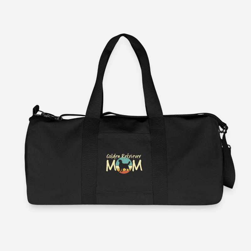 Golden Retriever Mor Illustration - Stanley/Stella Recycled Canvas Duffle Bag - sort